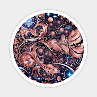 Other Worldly Designs- nebulas, stars, galaxies, planets with feathers Magnet